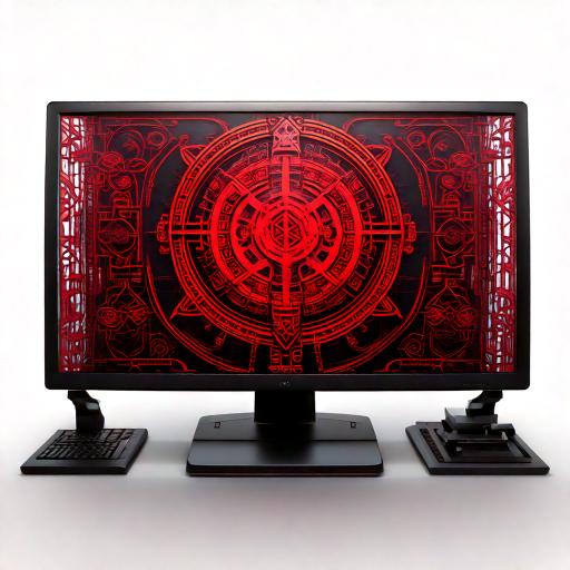 A.I. generated picture of a computer with symbols