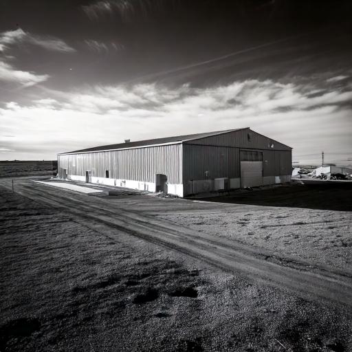 old timey werehouse in the middle of nowhere