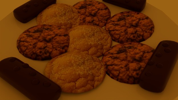 Pic of 3d render of a plate of cookies 
